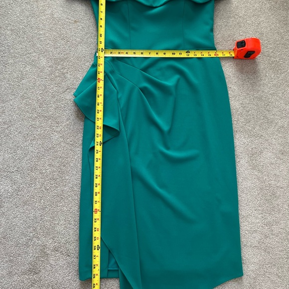 Betsy and Adam off the shoulder new with tags green size 14 dress - Picture 10 of 10